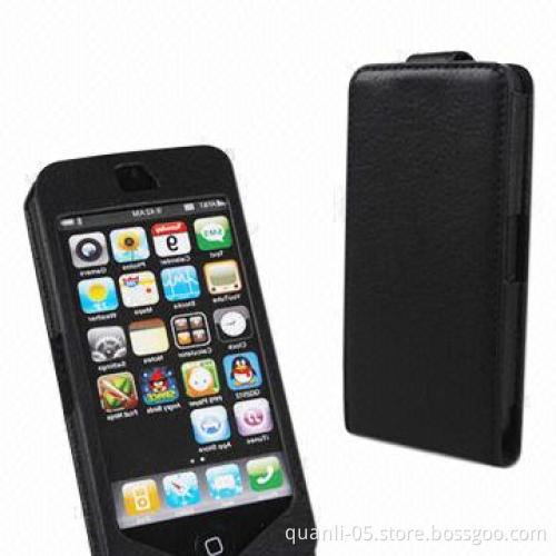 Genuine Leather Mobile Phone Book Cases for iPhone, Various Colors Available